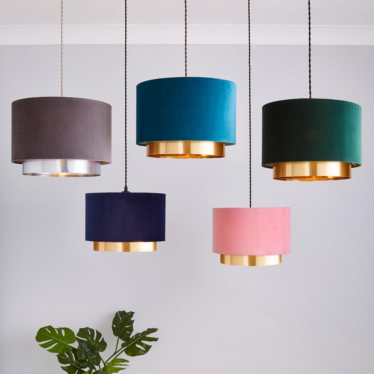 Nesa Two Tier  Brushed Gold Velvet Shade Green – image 6
