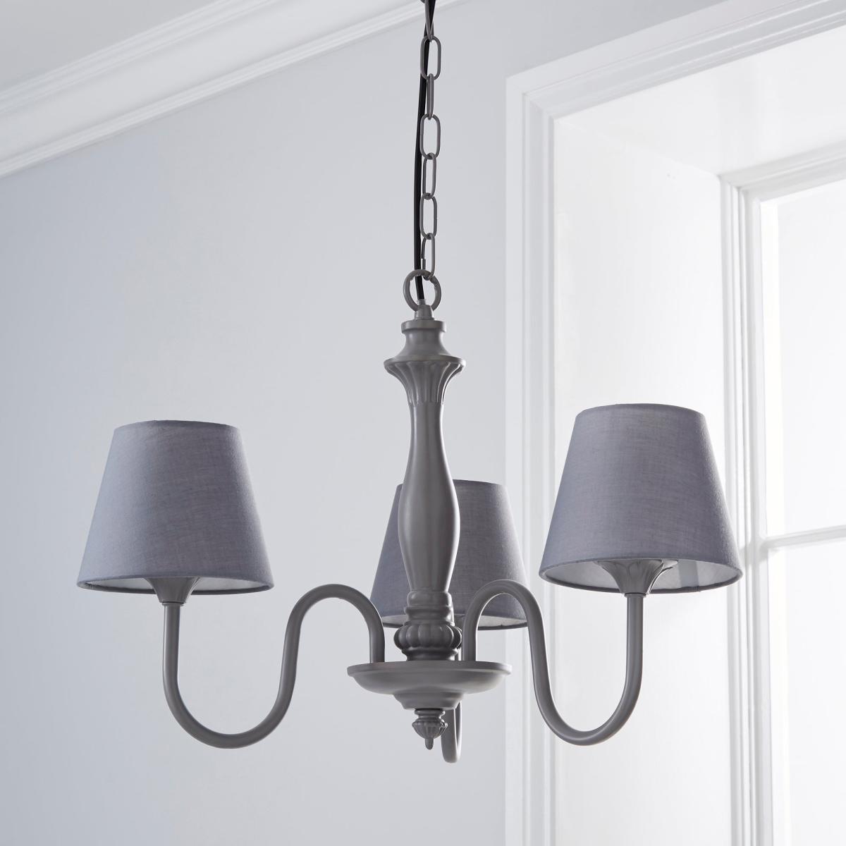 Tofty 3 Light Grey Ceiling Fitting Grey – image 2