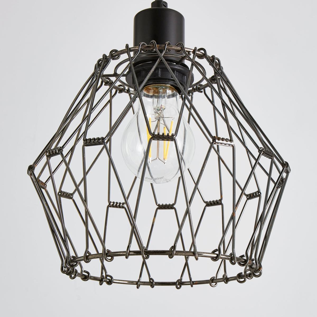 Frances 3 Light Diner Ceiling Fitting Grey – image 3