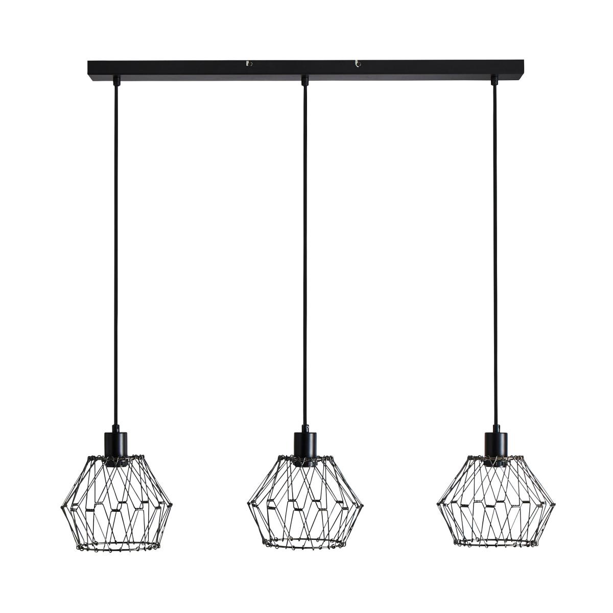 Frances 3 Light Diner Ceiling Fitting Grey – image 6