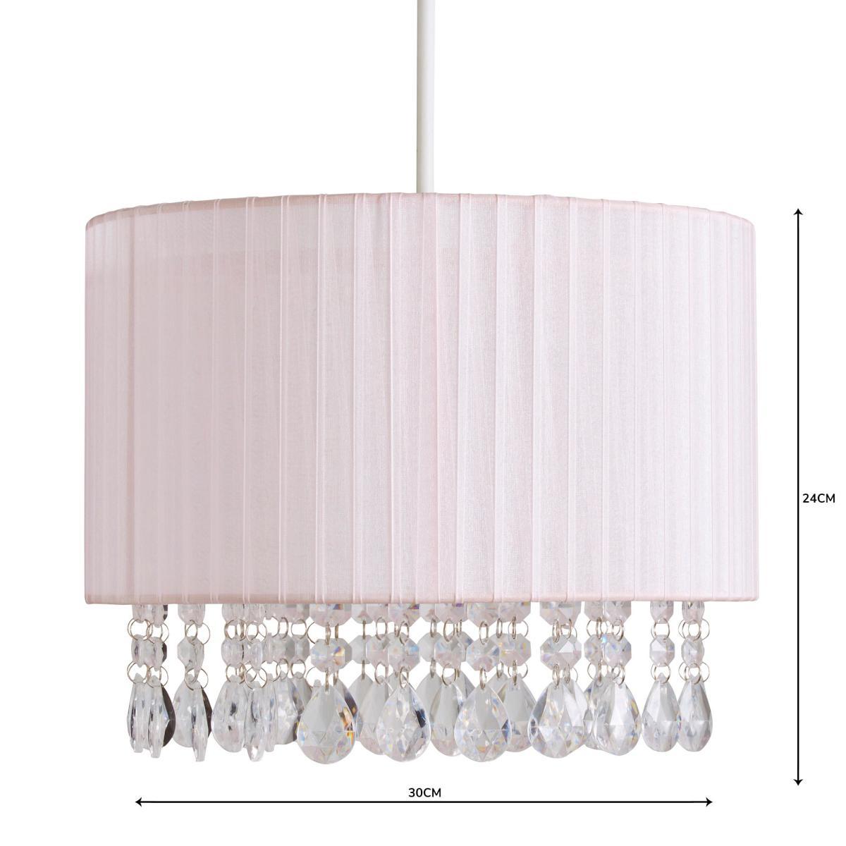 Riah Jewel Shade Pink Easy Fit Pendant Pink – image 4