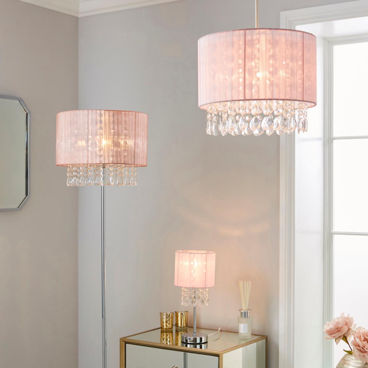 Riah Jewel Shade Pink Easy Fit Pendant Pink – image 5