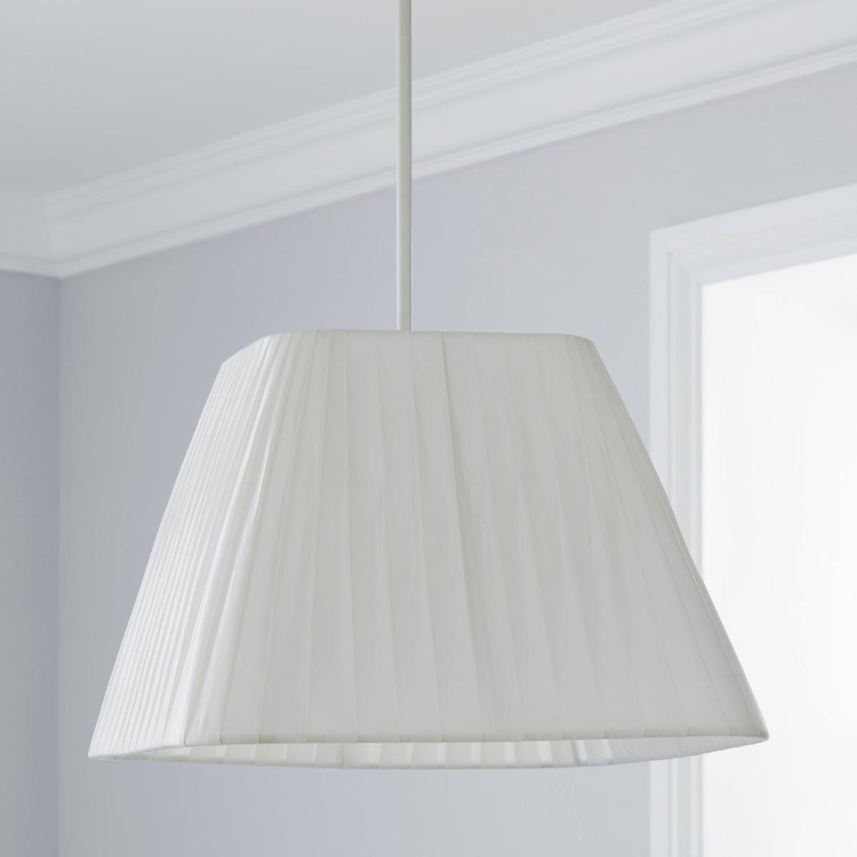 Square Pleat 30cm Tapered Square Ivory Shade White – image 2