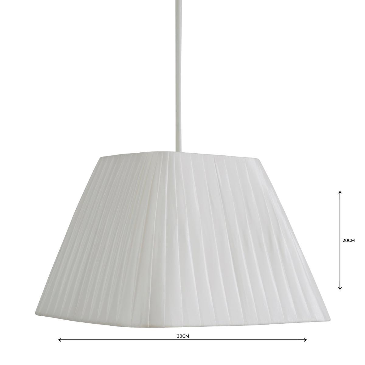 Square Pleat 30cm Tapered Square Ivory Shade White – image 4