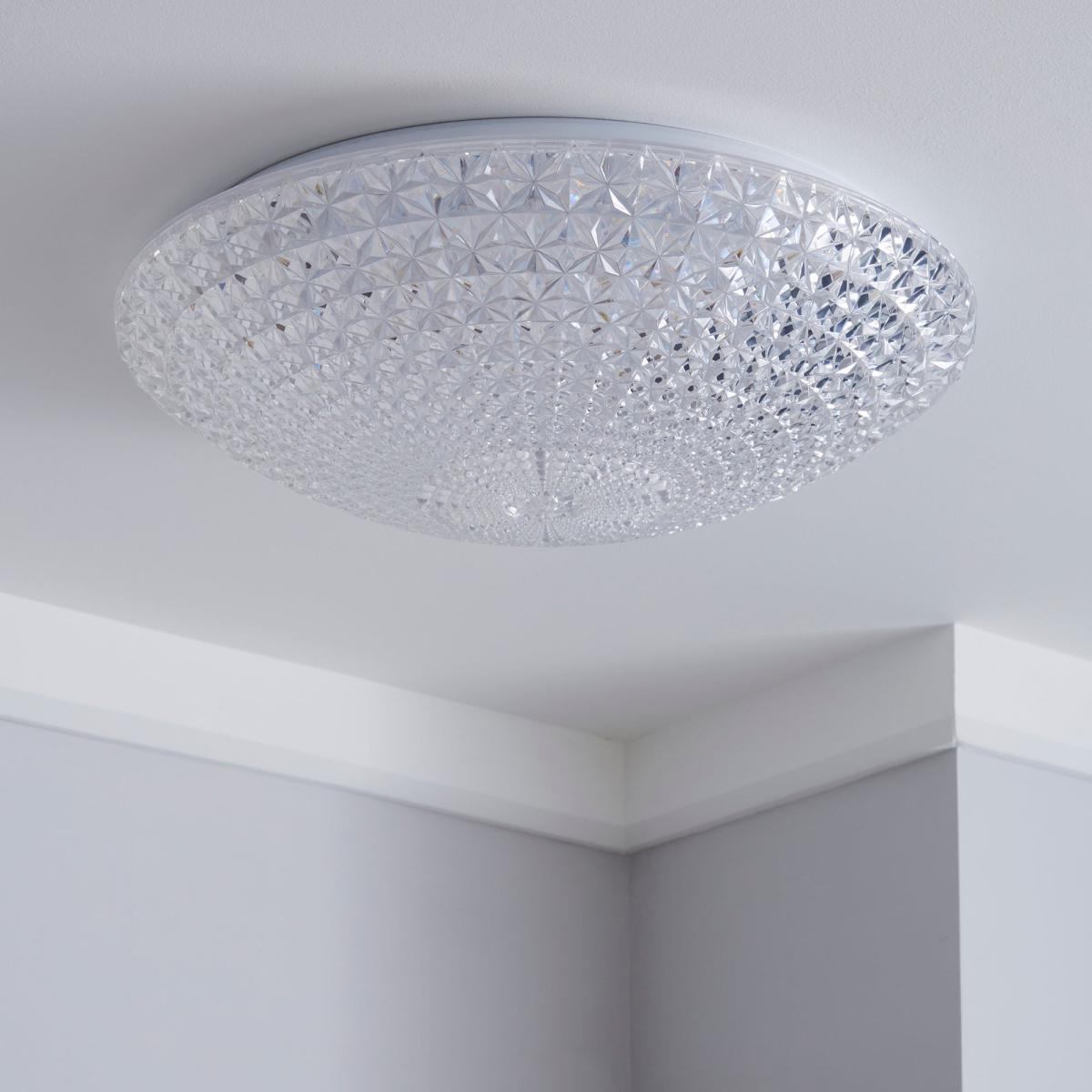 Termoli 40cm LED Flush Ceiling Fitting Clear – image 2