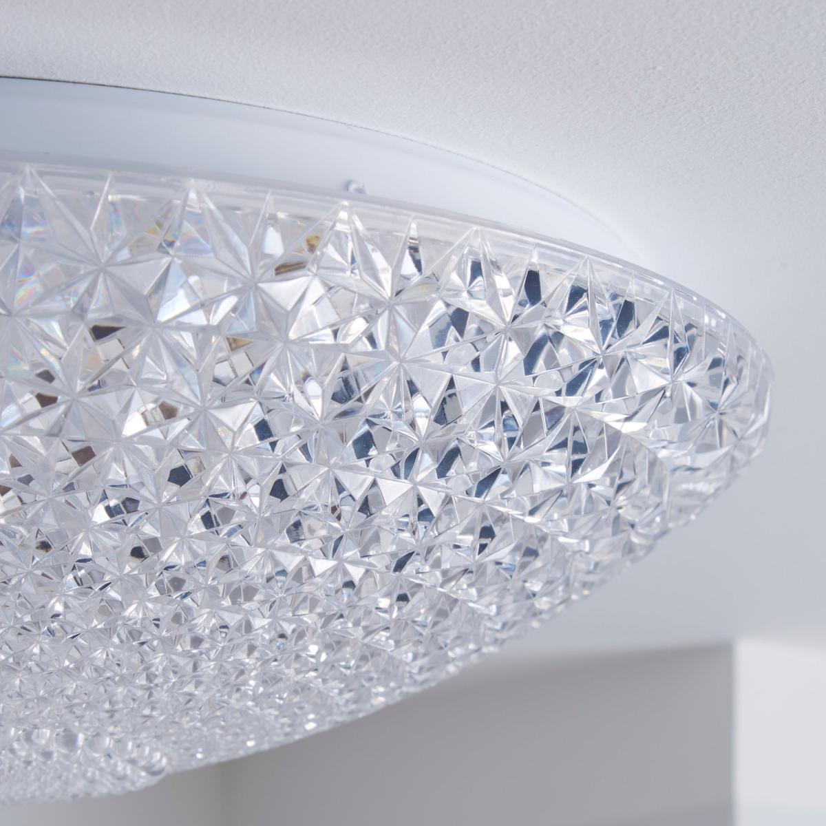 Termoli 40cm LED Flush Ceiling Fitting Clear – image 3