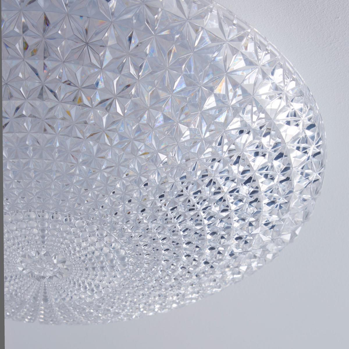 Termoli 40cm LED Flush Ceiling Fitting Clear – image 4