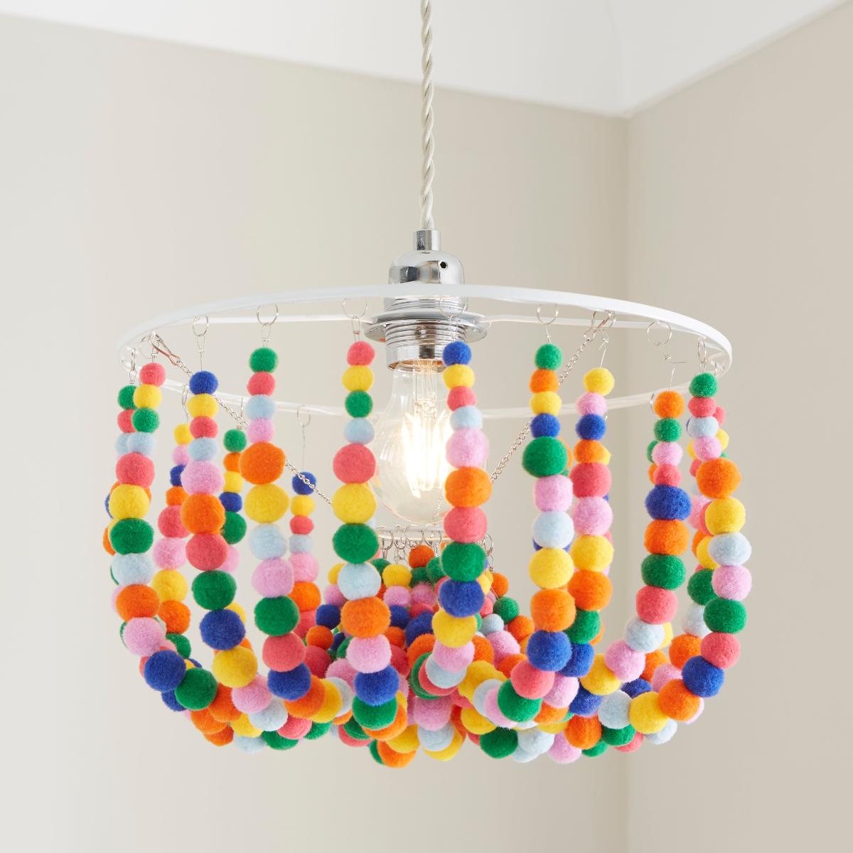 Julie Pom Pom Easy Fit Pendant Light MultiColoured – image 1