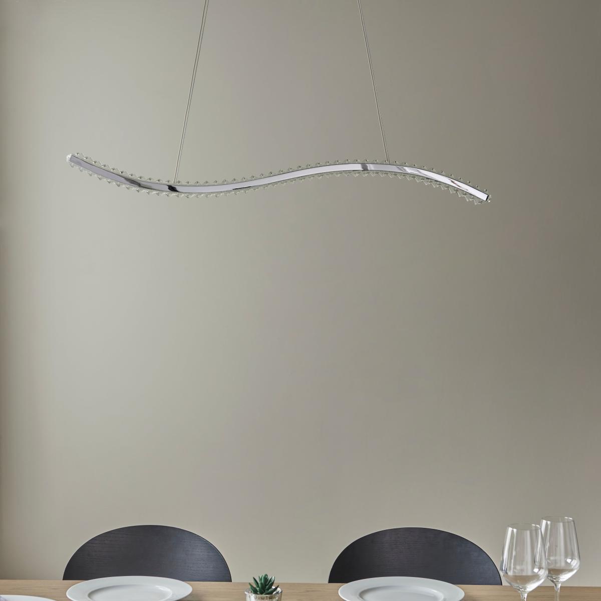 Vogue Katana 1 Light Diner Ceiling Fitting Chrome – image 2