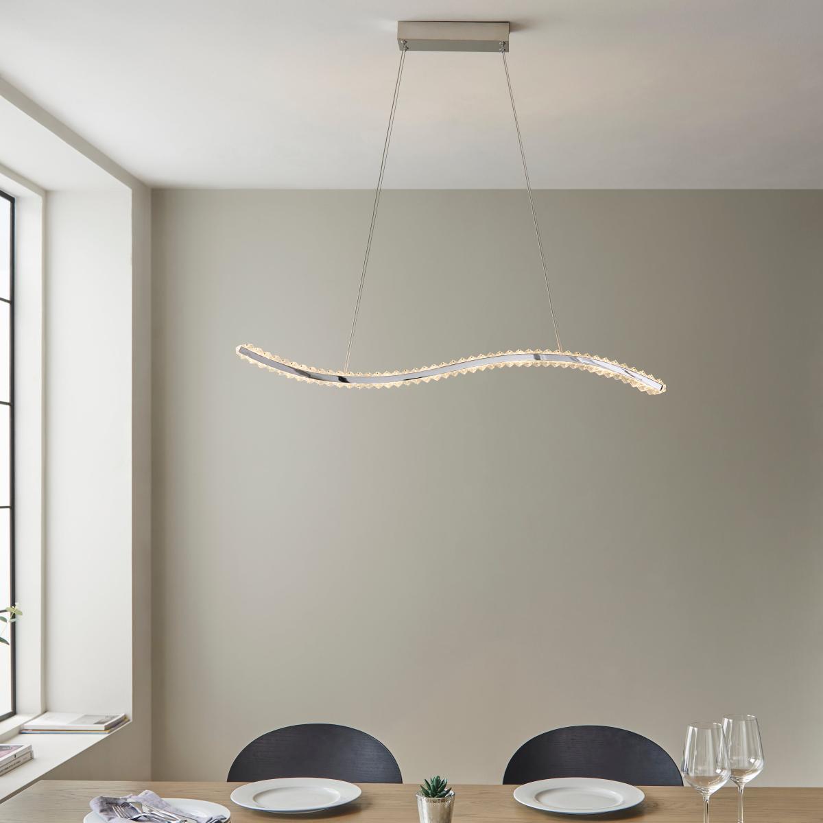Vogue Katana 1 Light Diner Ceiling Fitting Chrome – image 3