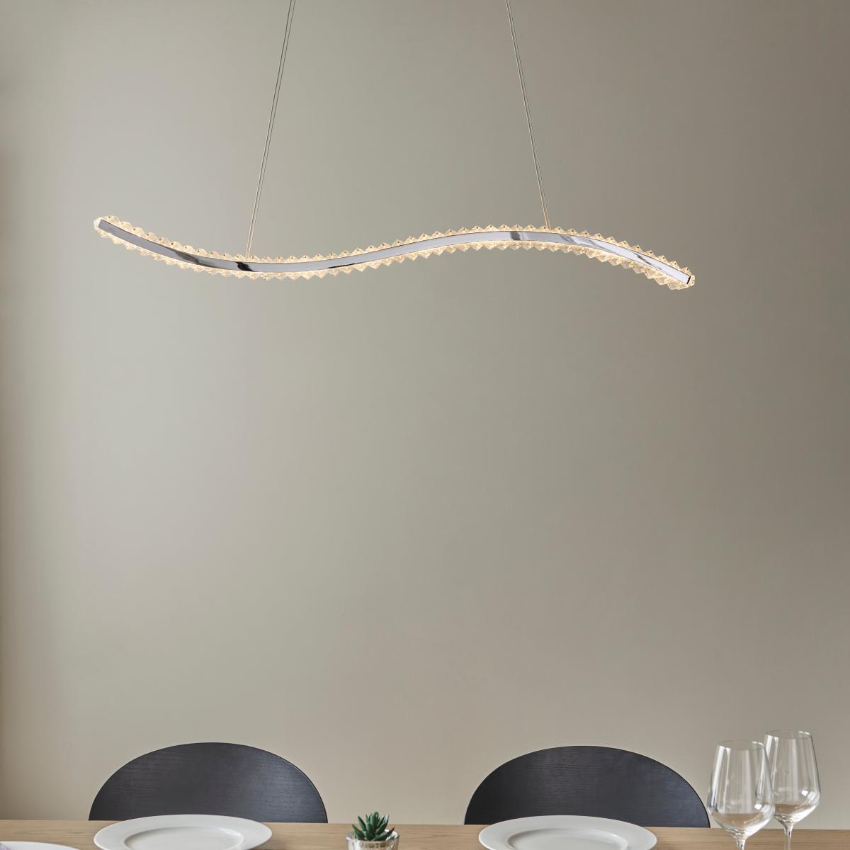 Vogue Katana 1 Light Diner Ceiling Fitting Chrome – image 1