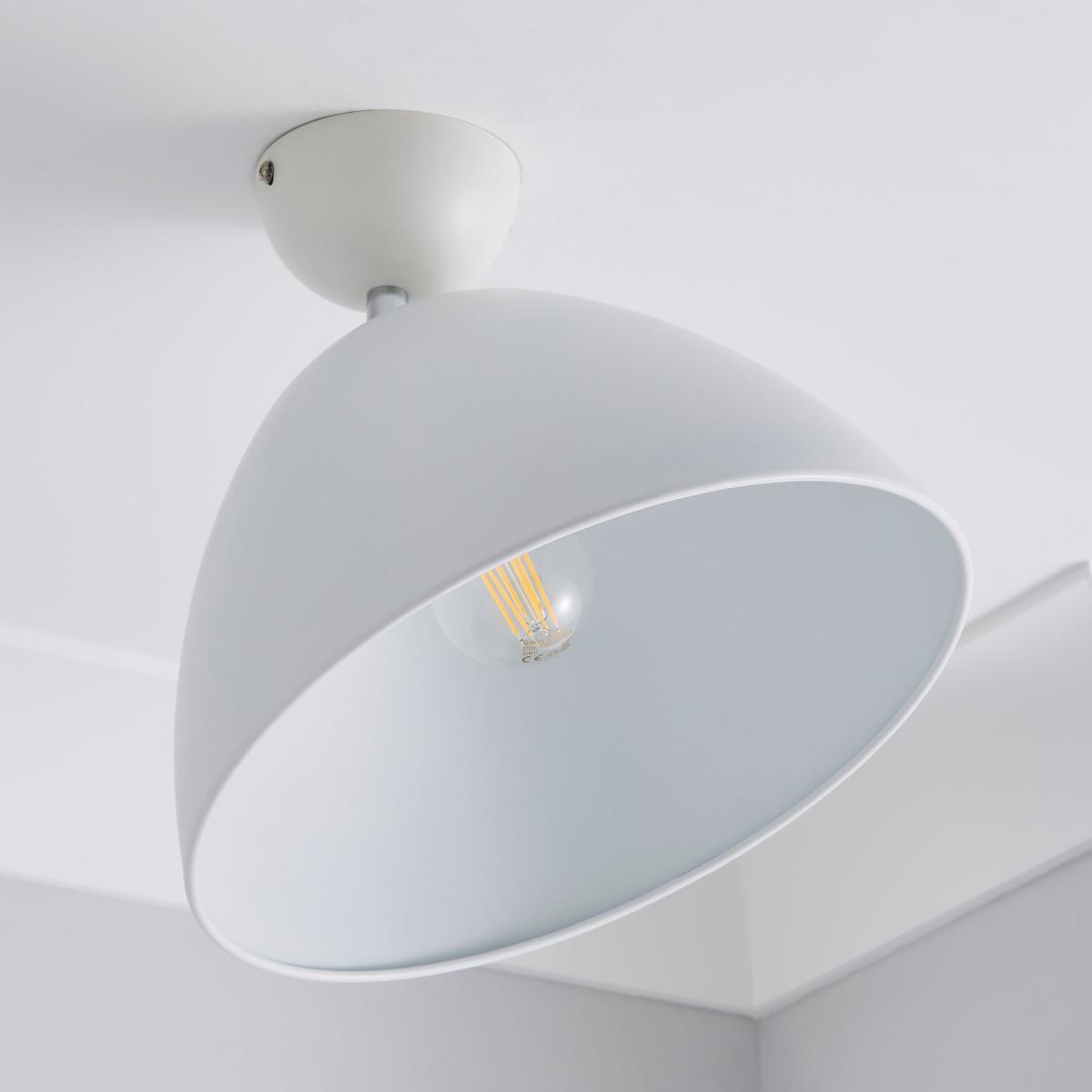 Donia 1 Light Flush Ceiling Fitting White – image 2