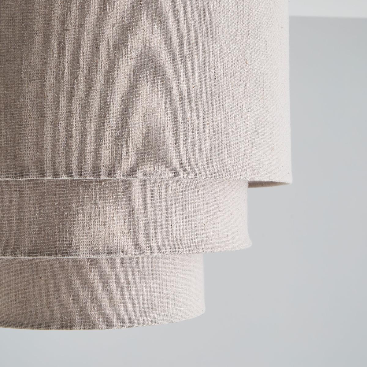 Henna 3 Tier 28cm Grey Faux Linen Shade Grey – image 3