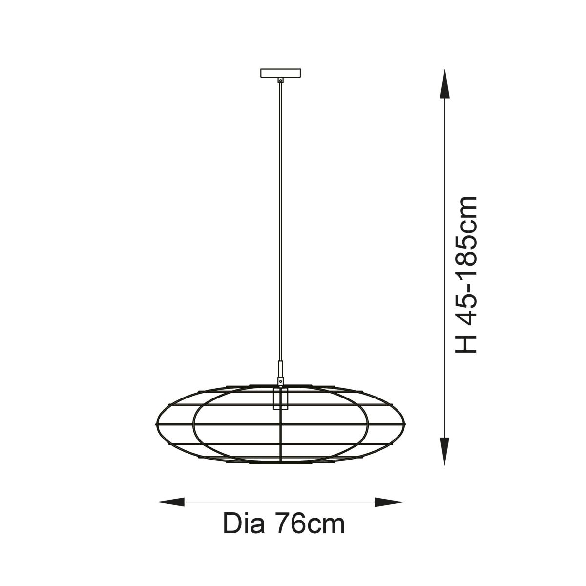 Vogue Silas Rattan Woven Pendant Light Natural – image 9