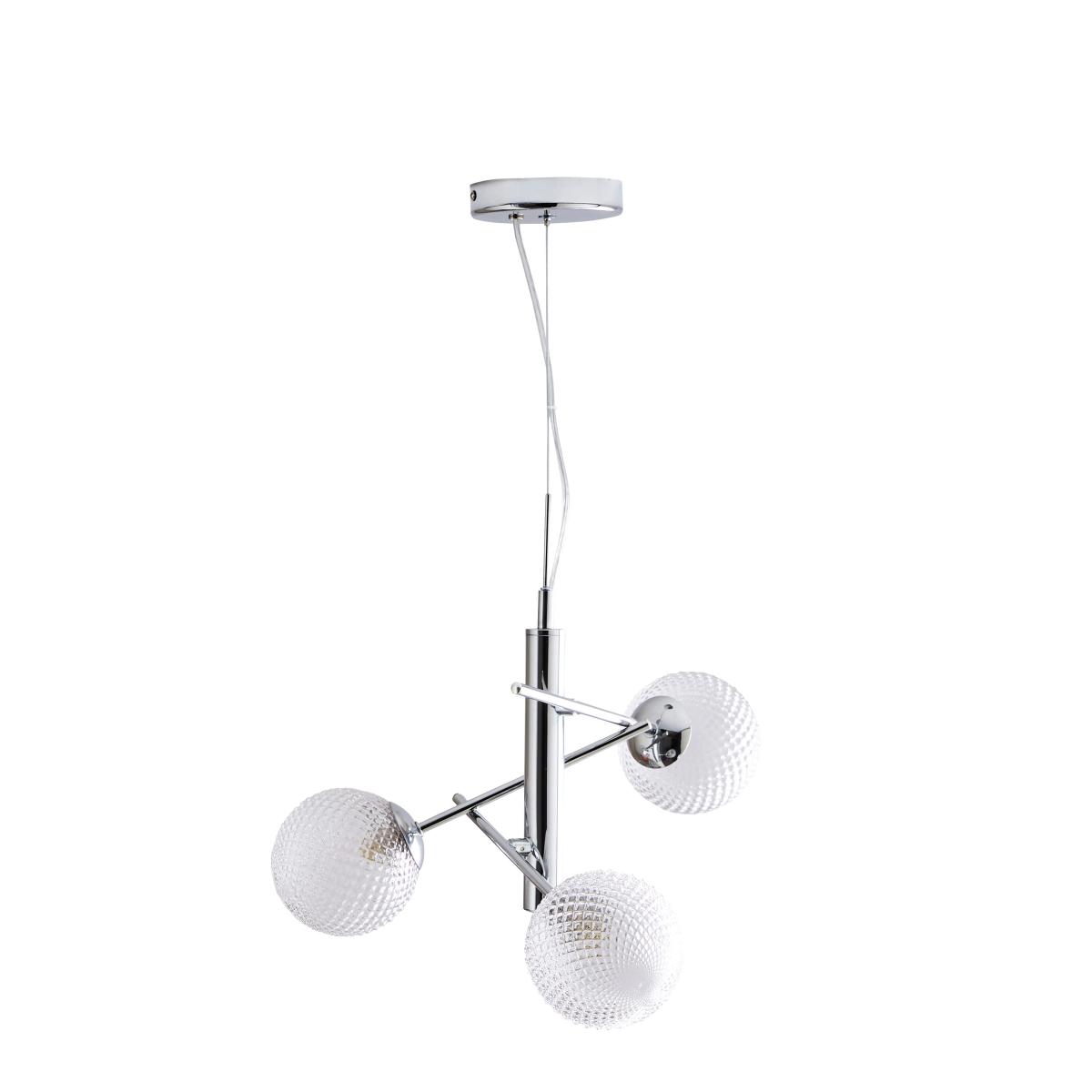 Vaughn 3 Light Suspended Ceiling Fitting Silver – image 4