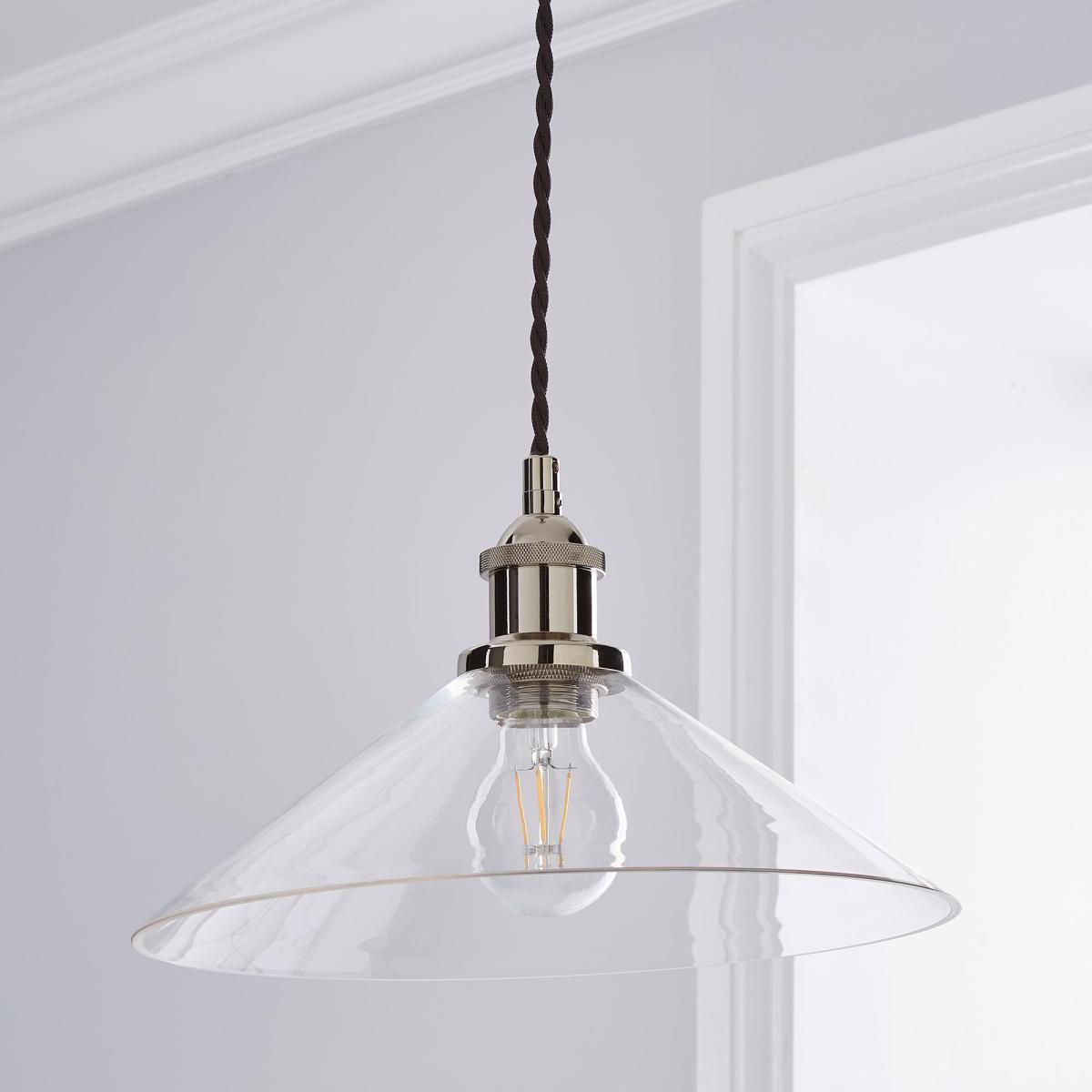 Dorma Purity Nickson 1 Light Pendant Ceiling Fitting Brown – image 2