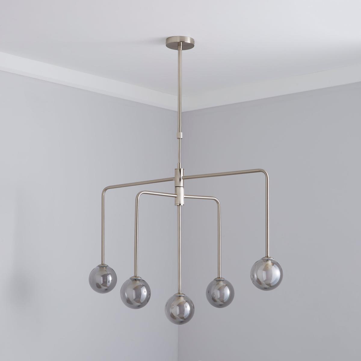 Maran 5 Light Ceiling Fitting Satin Nickel – image 2