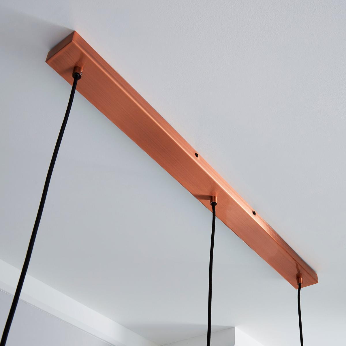 Hunter 3 Light Glass Diner Bar Ceiling Fitting Grey – image 4