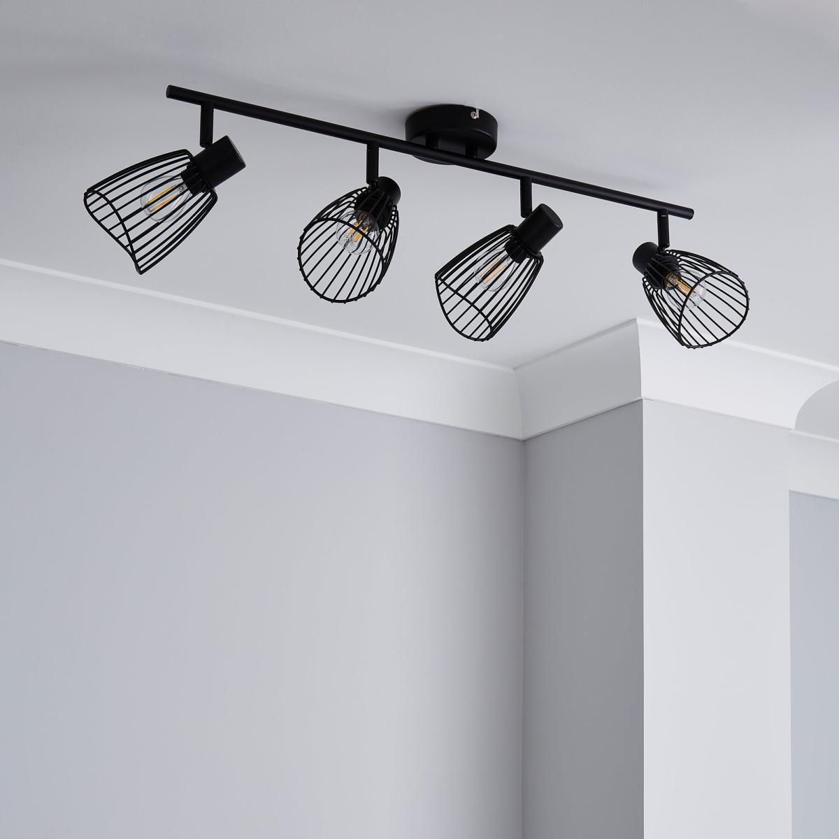 Elements Jaula 4 Light Spotlight Bar Black Matt Black – image 2