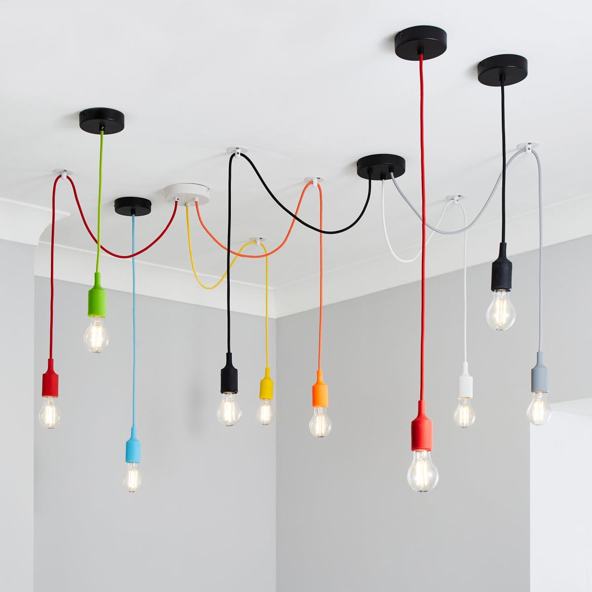 Monochrome Flex 3 Light Cluster Ceiling Fitting Black/White – image 7