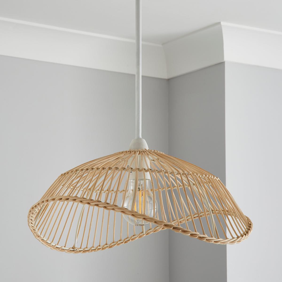 Elements Jaula Easy Fit Rattan Pendant Natural – image 2
