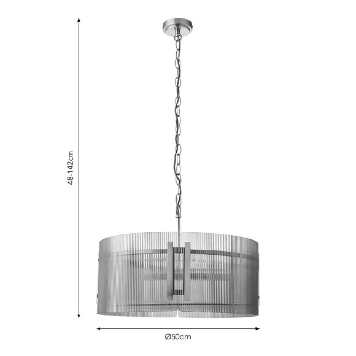 Veneto Ribbed 5 Light Adjustable Pendant Light – image 6