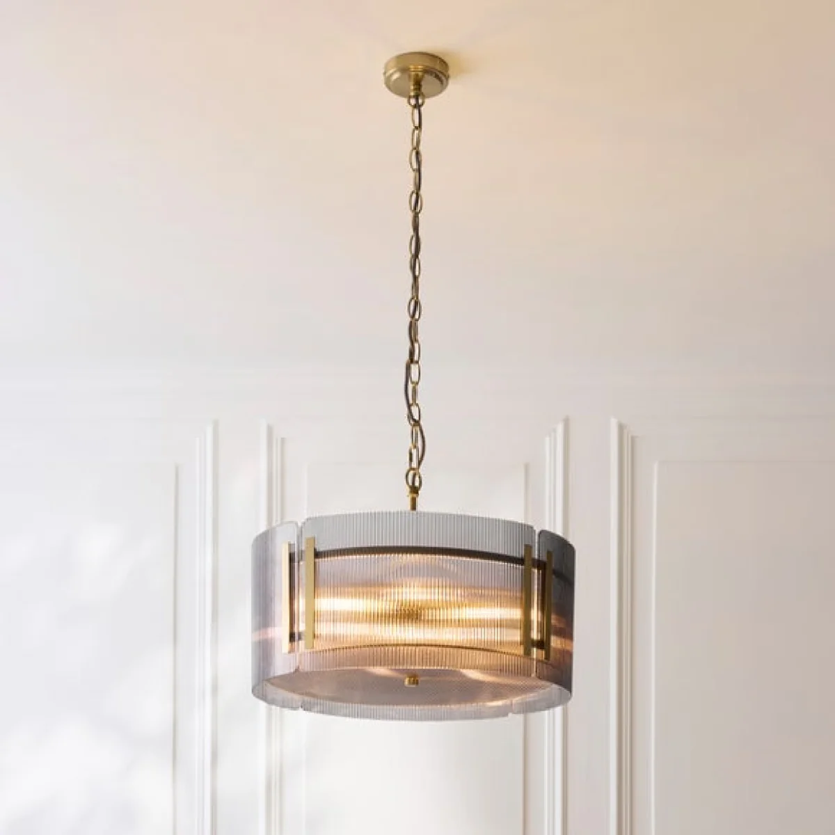 Veneto Ribbed 5 Light Adjustable Pendant Light – image 1