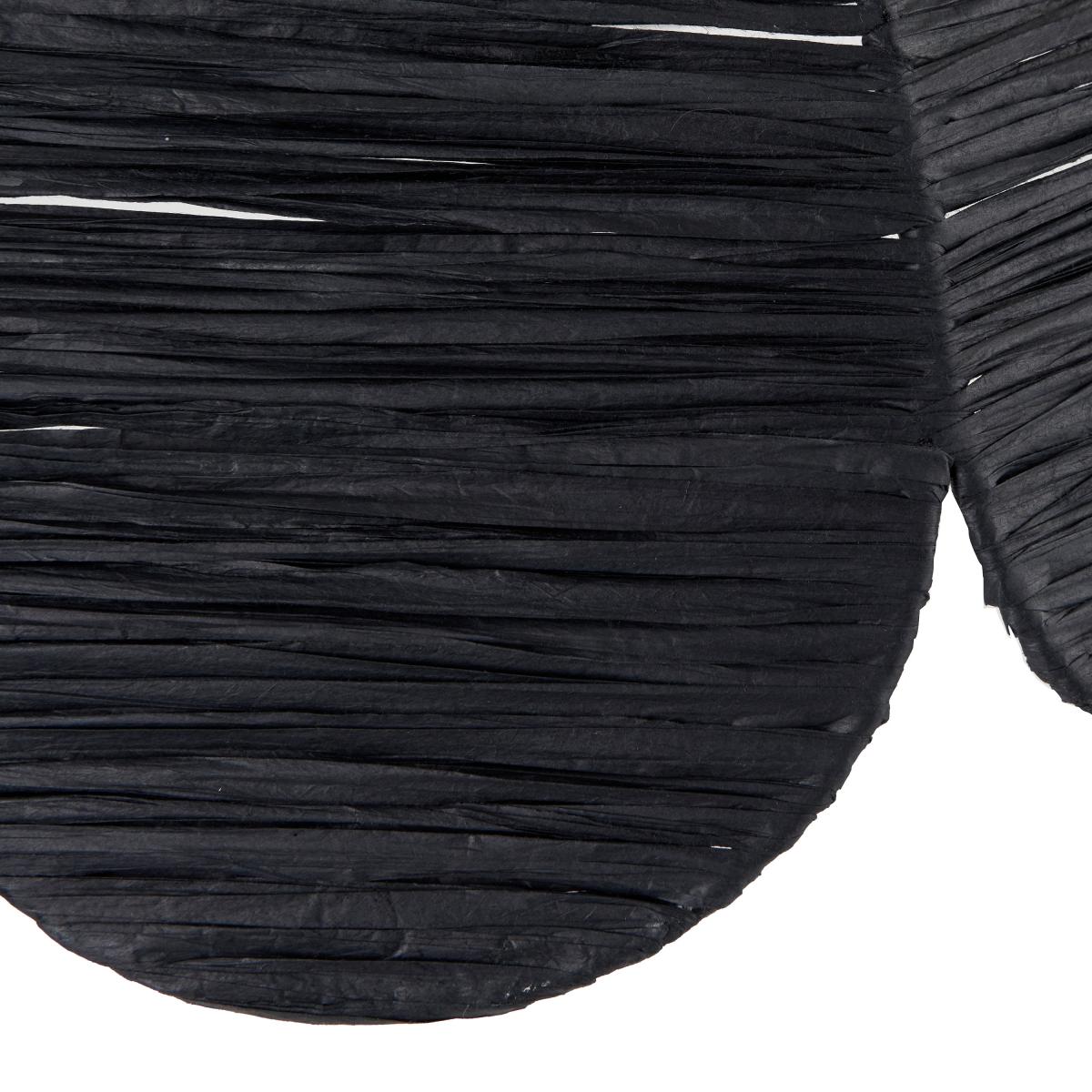 Petal Scalloped Raffia Pendant Light Black – image 4