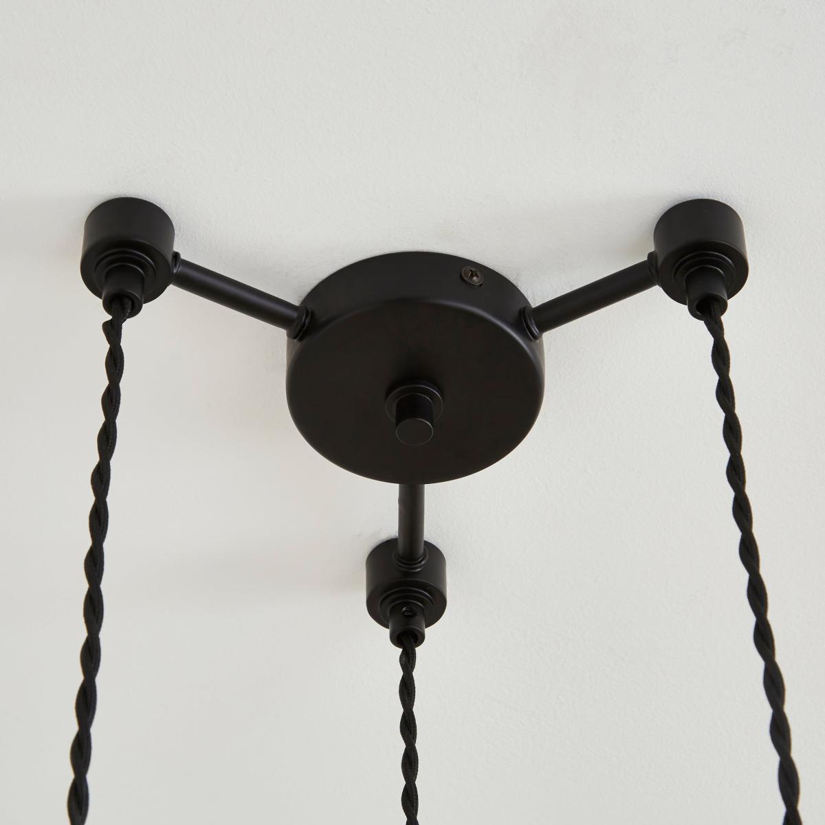 Ezra 3 Light Adjustable Cluster Ceiling Light Black – image 4