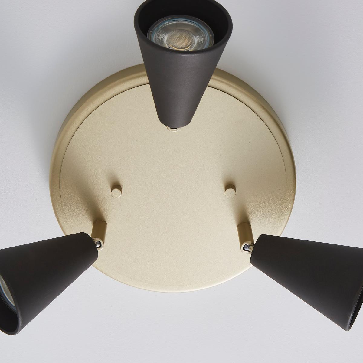 Grove 3 Light Spotlight Fitting Gold – image 3