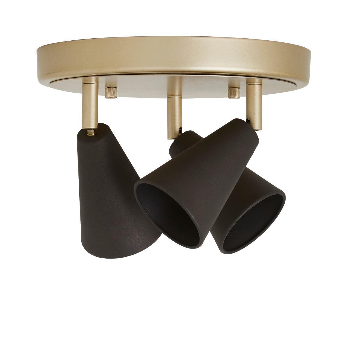 Grove 3 Light Spotlight Fitting Gold – image 4