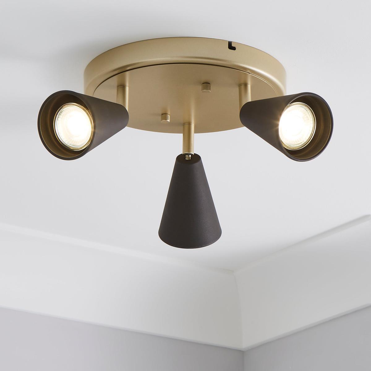 Grove 3 Light Spotlight Fitting Gold – image 1