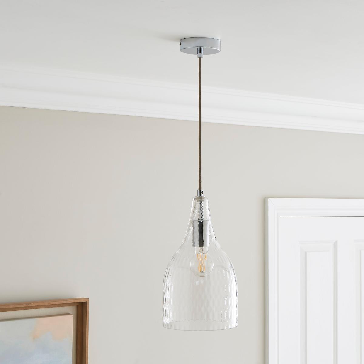 Hannam Recycled Glass Bottle Ceiling Fitting Clear – image 2
