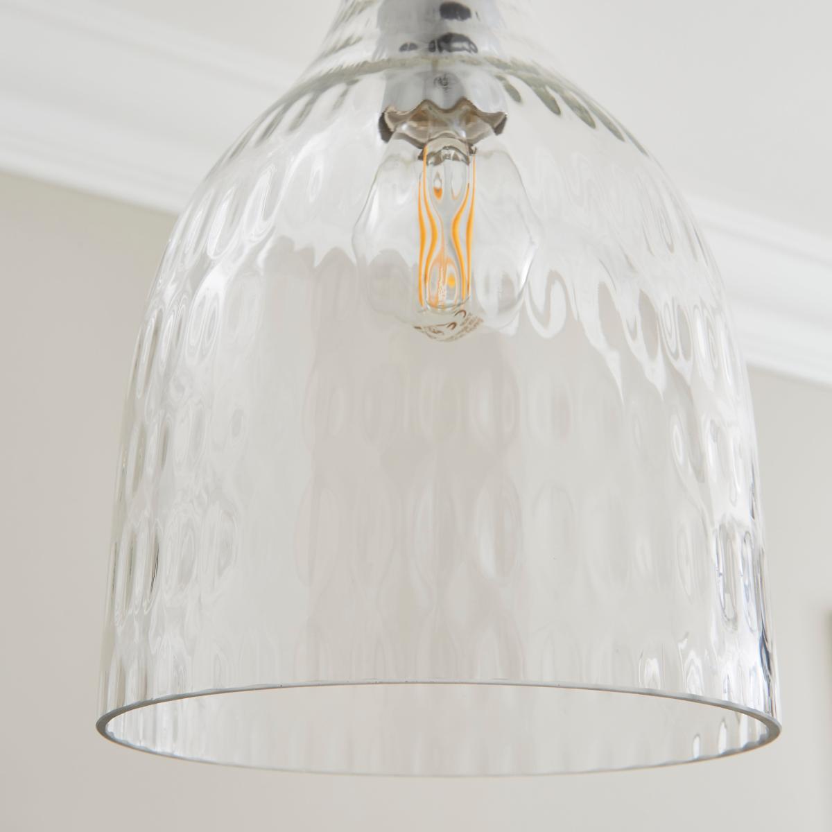 Hannam Recycled Glass Bottle Ceiling Fitting Clear – image 4