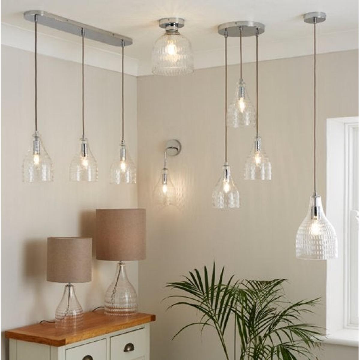 Hannam Recycled Glass Bottle Ceiling Fitting Clear – image 5