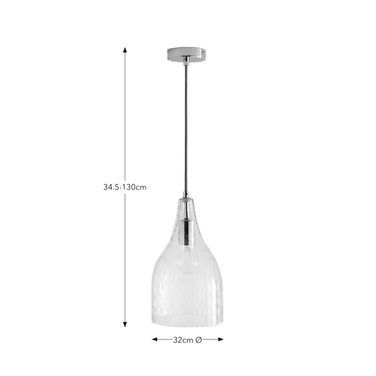 Hannam Recycled Glass Bottle Ceiling Fitting Clear – image 6