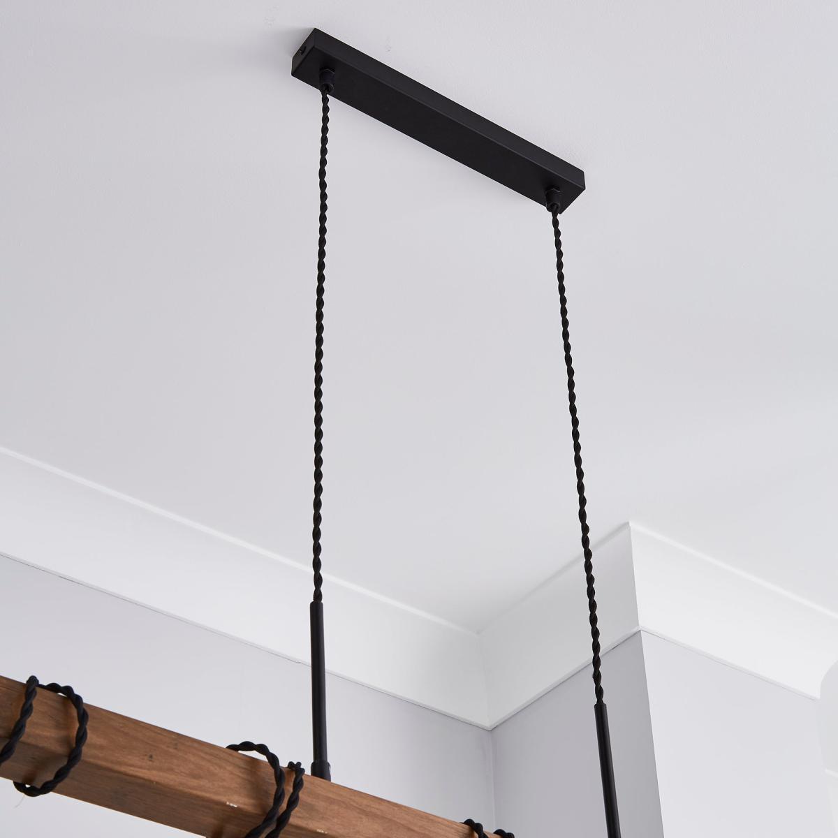 Fulton 5 Light Bar Diner Ceiling Fitting Pine – image 4