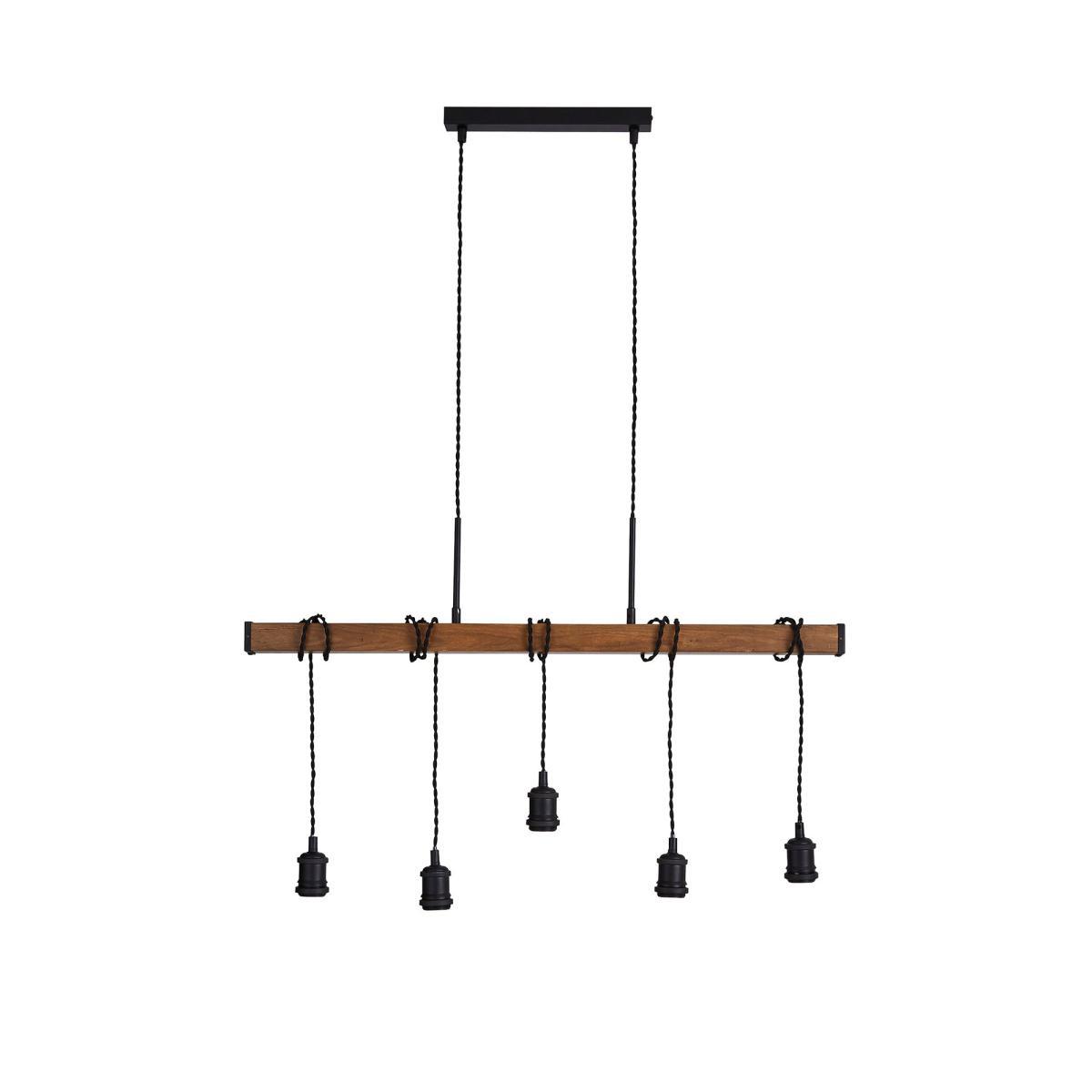 Fulton 5 Light Bar Diner Ceiling Fitting Pine – image 5