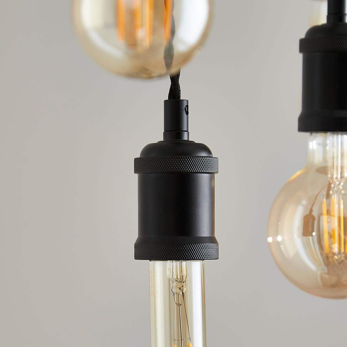 Keates Industrial 5 Light Ceiling Light Black – image 4