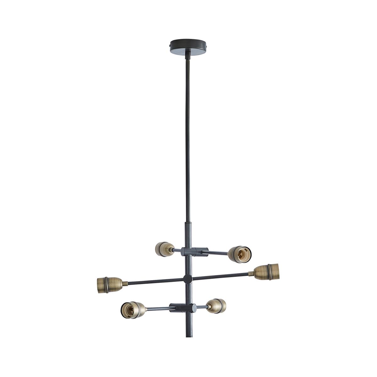 Marsden Industrial 6 Light Suspended Ceiling Fitting Black – image 5