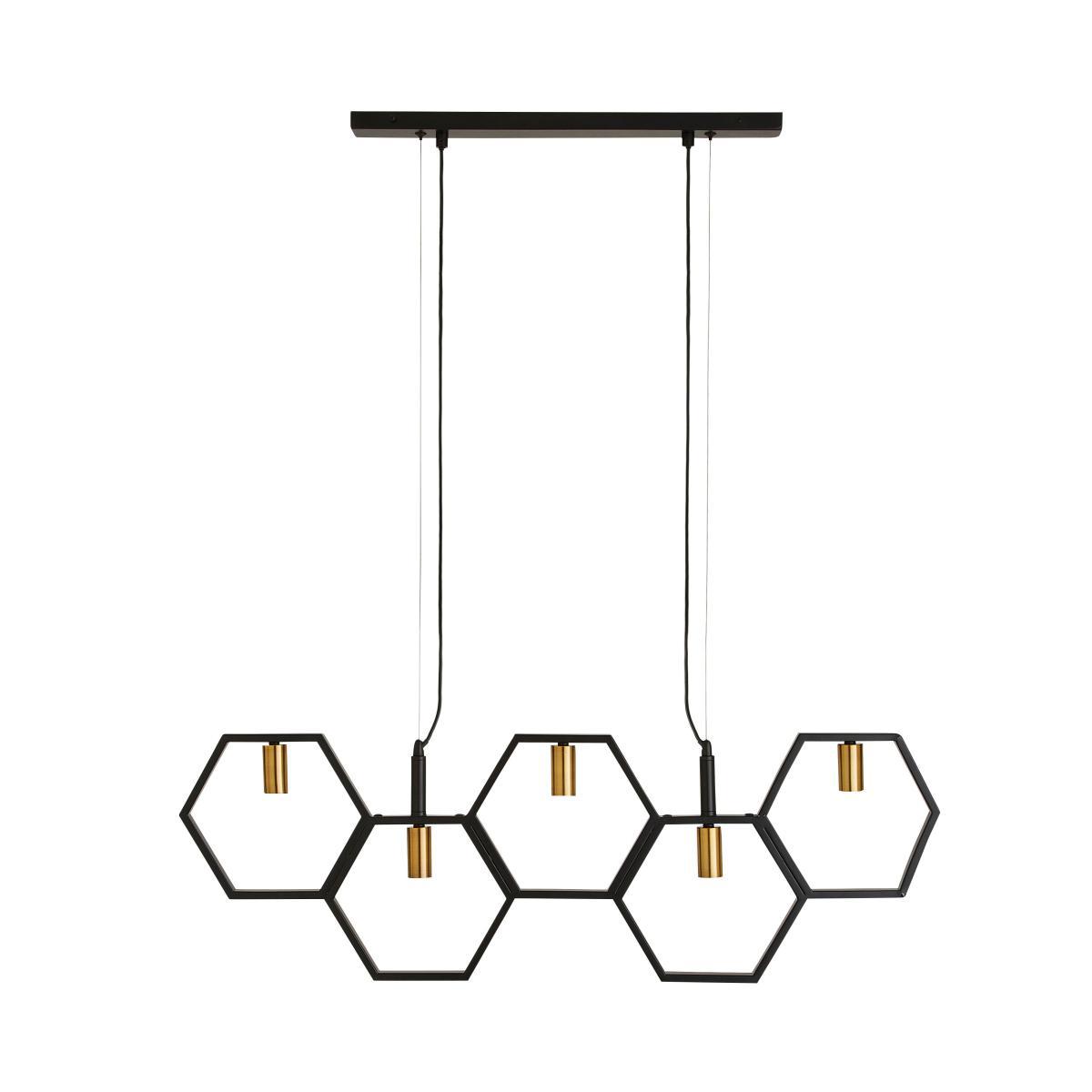 Hexa 5 Light Ceiling Fitting Black – image 5