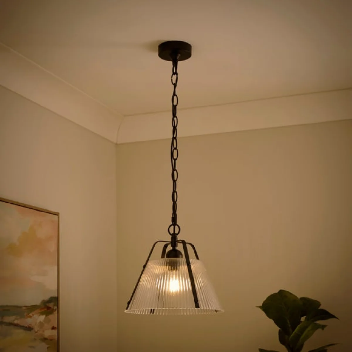 Luca Ribbed Adjustable Pendant Light – image 2