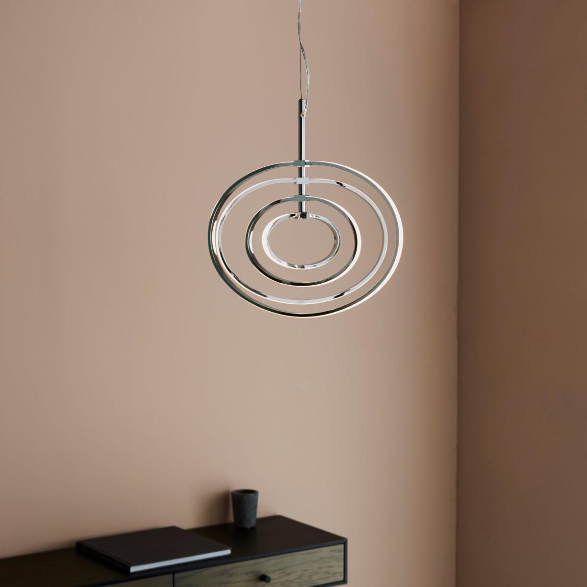 Vogue Atoka Integrated LED Pendant Fitting Chrome – image 5