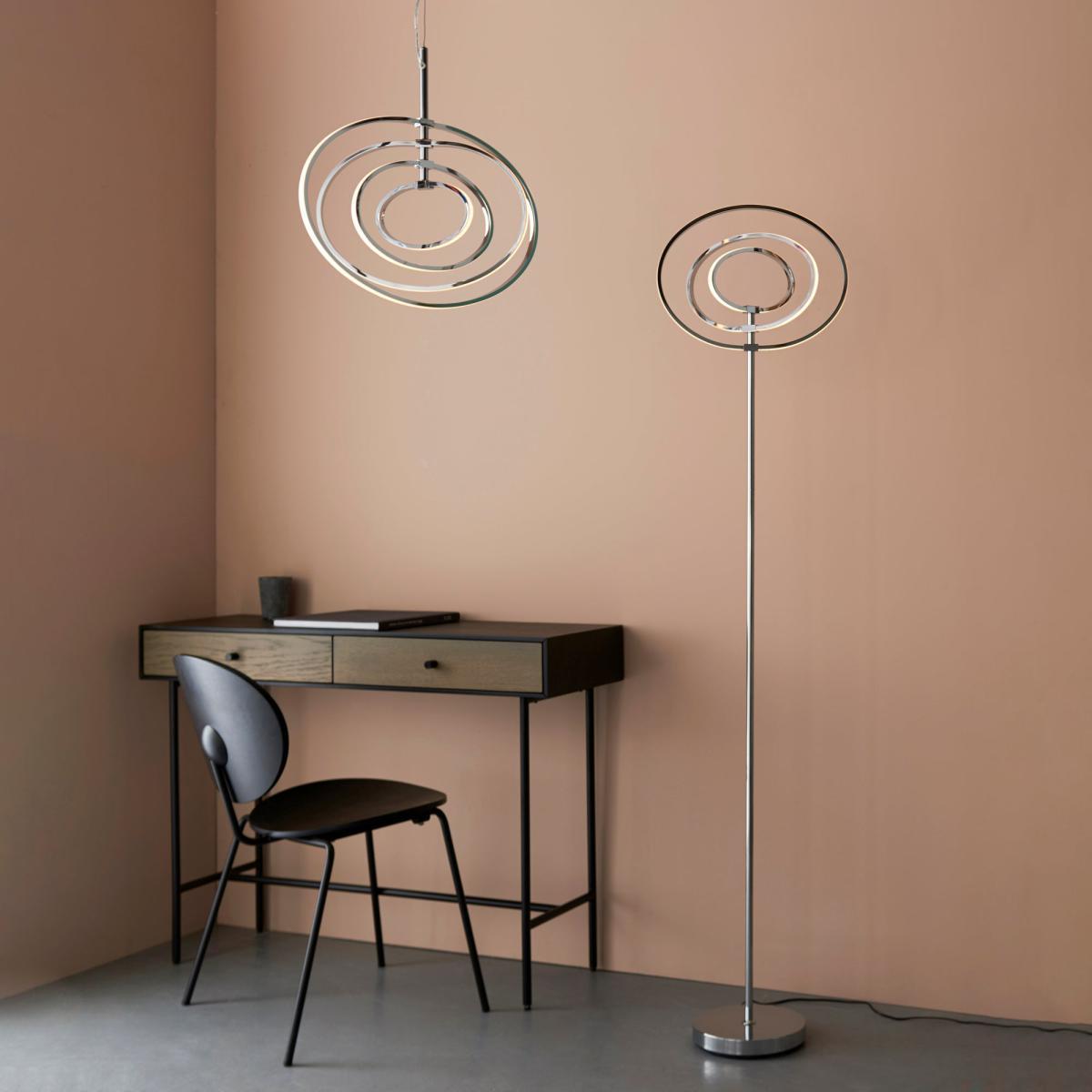 Vogue Atoka Integrated LED Pendant Fitting Chrome – image 6