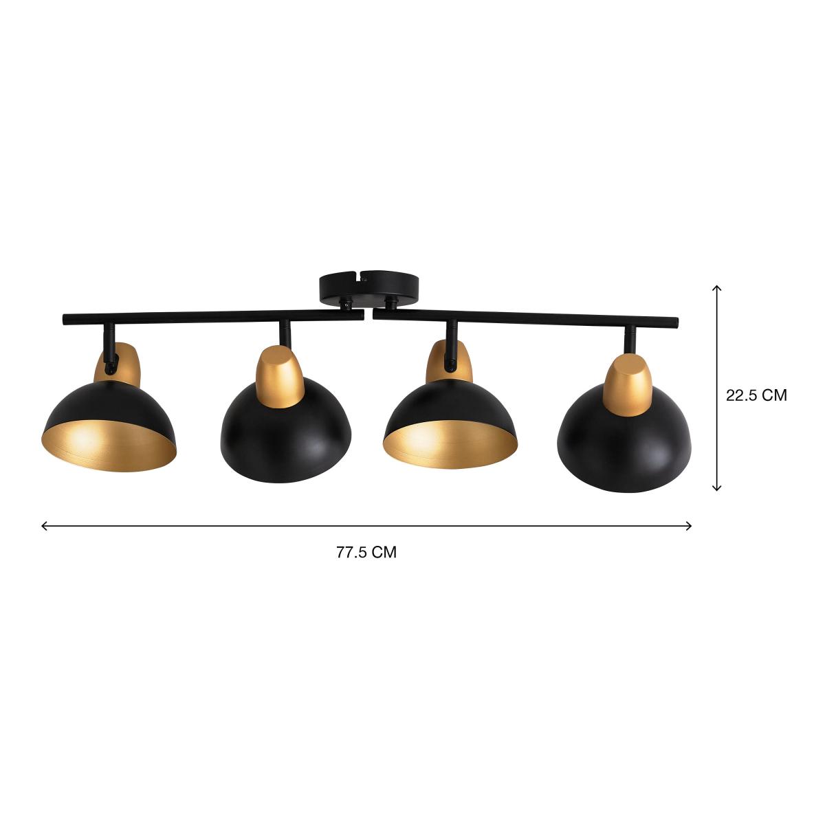Haus 4 Light Spotlight Bar Black – image 6