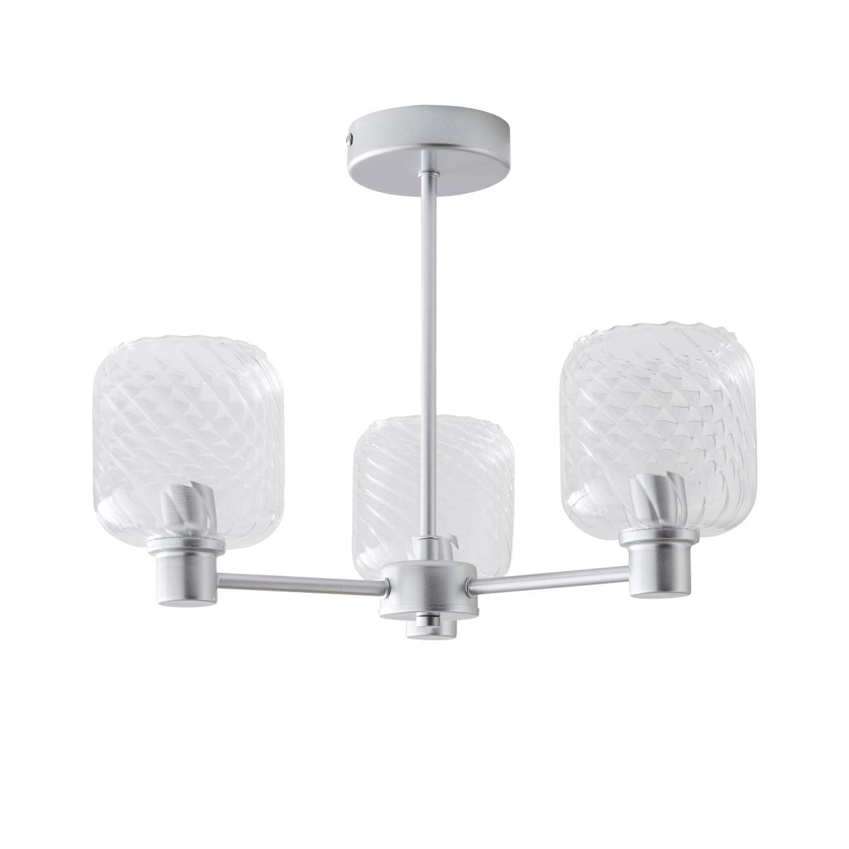 Erika Ribbed 3 Light Semi Flush Ceiling Light – image 6