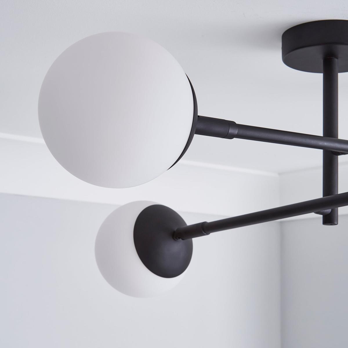 Tela Bathroom 4 Light Ceiling Fitting Black Black – image 3