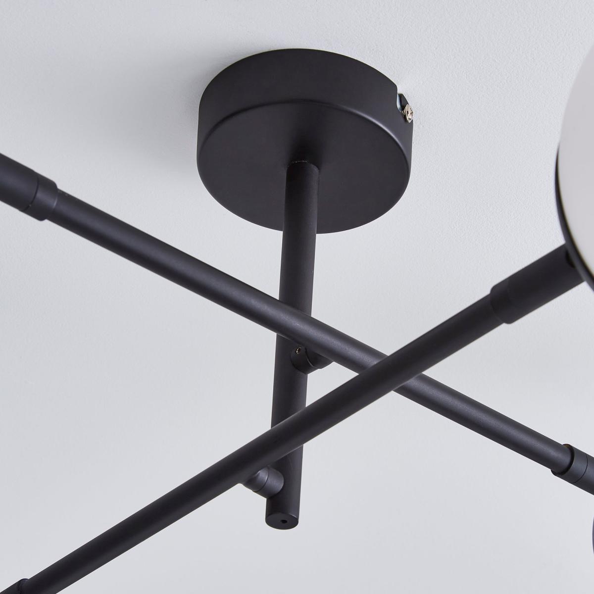 Tela Bathroom 4 Light Ceiling Fitting Black Black – image 4