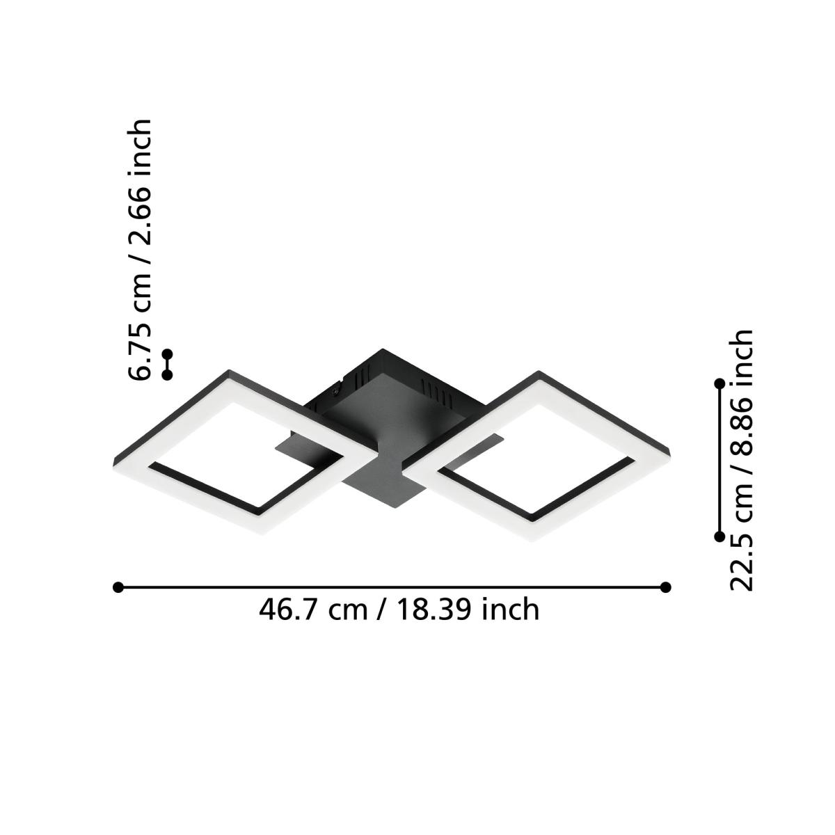 EGLO Paranday-Z Diamonds Small Ceiling Light Black – image 4