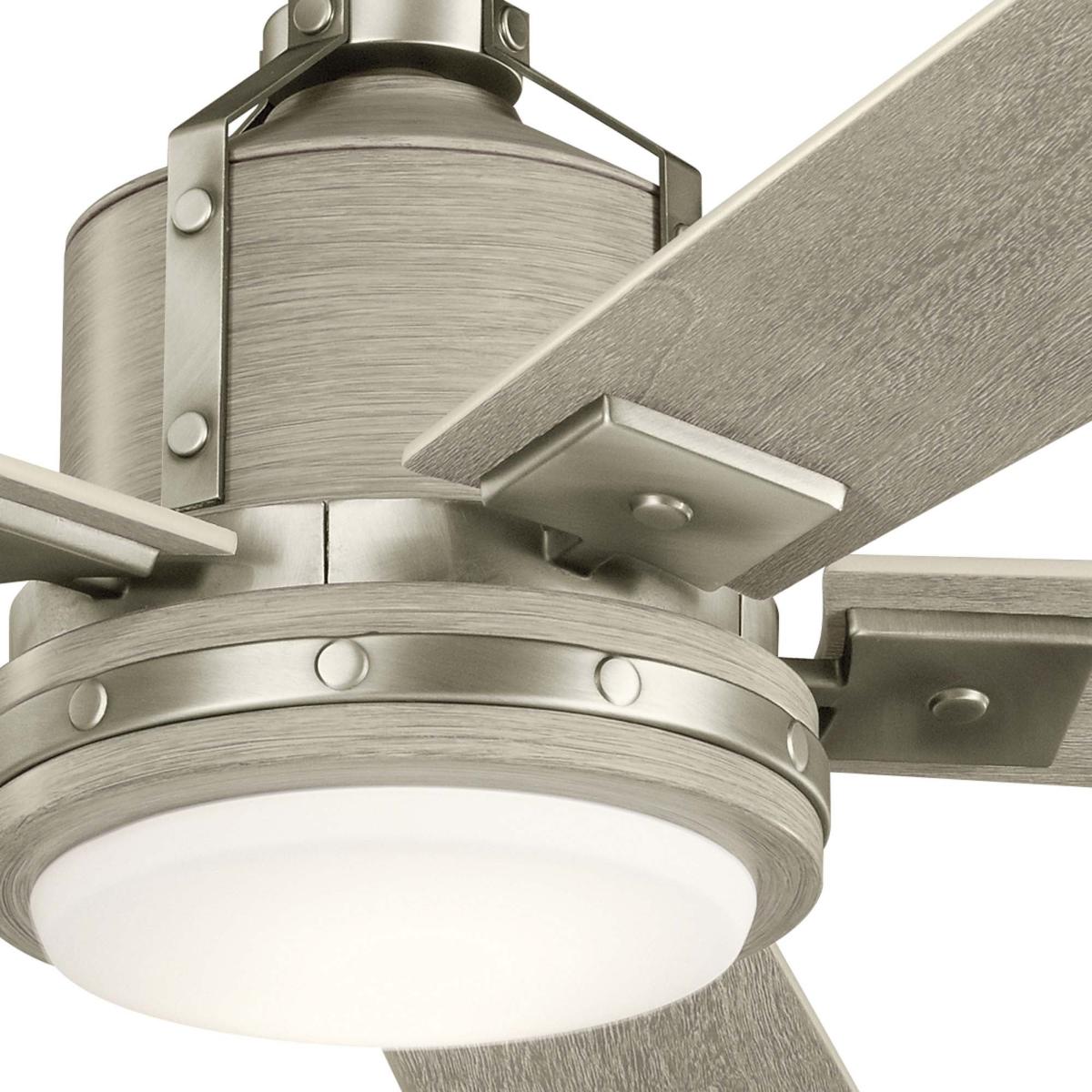 Kichler Colerne Ceiling Fan with Light & Remote, 132cm Silver – image 3
